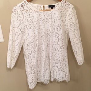 White lace shirt from The Limited